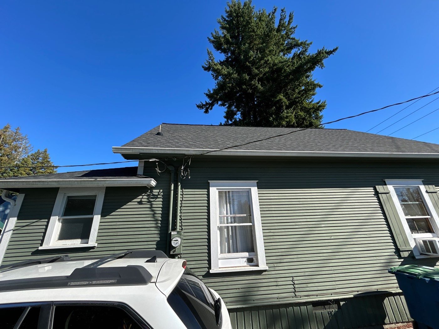 New roof and seamless gutters